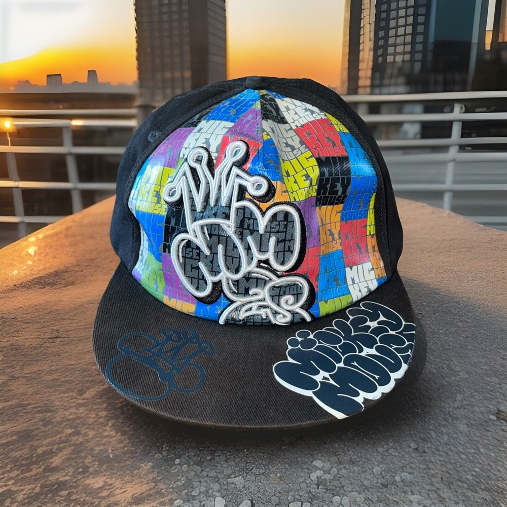 Mickey Mouse Cap Men Black Embroidery‎ Disney Parks Authentic Original